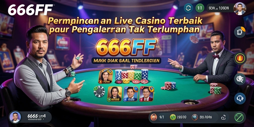 Tampilan menarik gameplay Live Casino 666FF dengan dealer profesional.