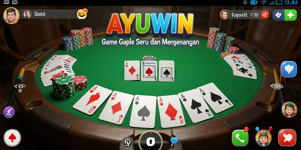 Tangkapan layar AYUWIN menampilkan aksi seru permainan Gaple.