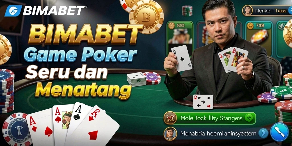 Tangkapan layar gameplay BIMABET yang menampilkan suasana poker yang mendebarkan.