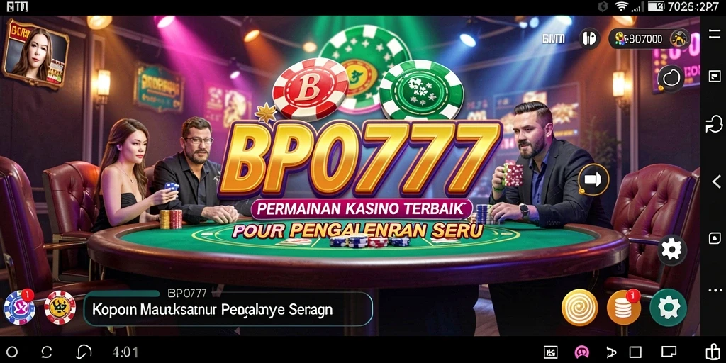 Tampilan menarik dari gameplay Kasino BPO777 dengan banyak pilihan permainan.
