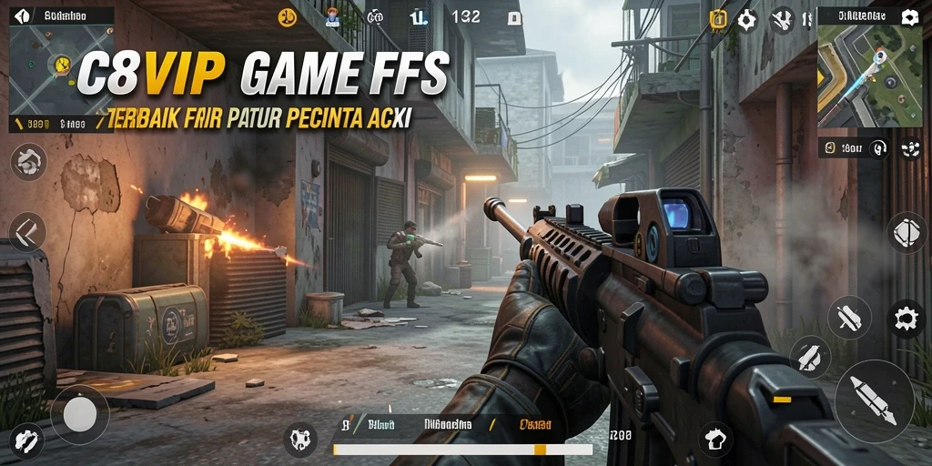 Gameplay C8VIP yang intens dan menegangkan saat pertempuran berlangsung.