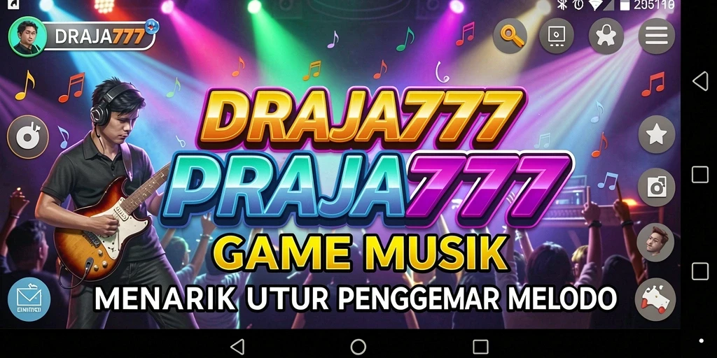 Screenshot DRAJA777 menunjukkan gameplay seru dengan musik yang menarik.
