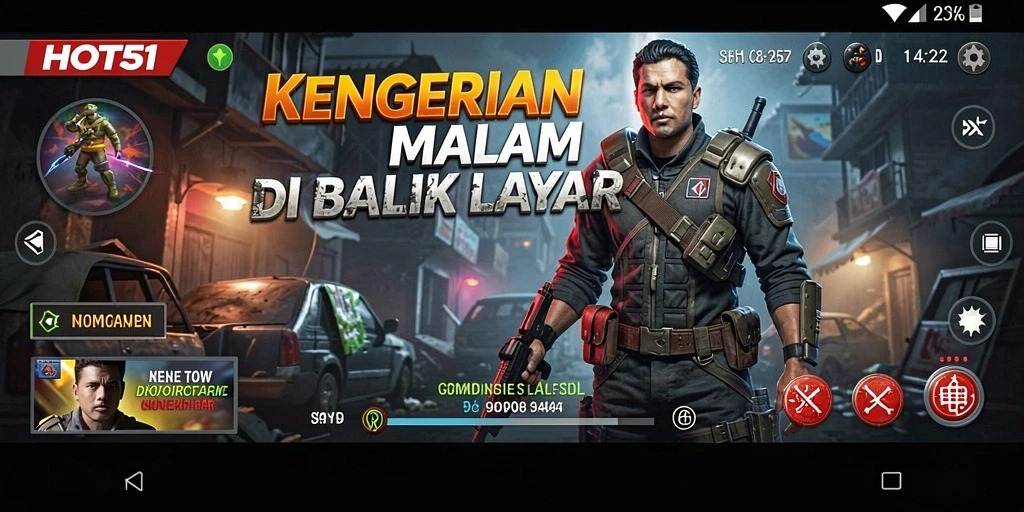 Gameplay HOT51 yang menegangkan di lingkungan angker.