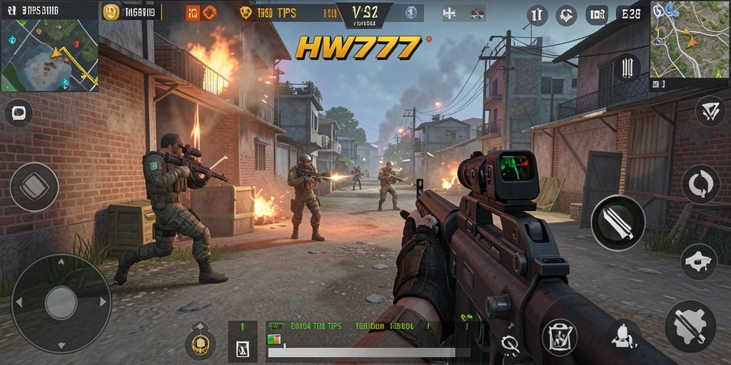 Gameplay mendebarkan dalam pertempuran TPS yang intens.