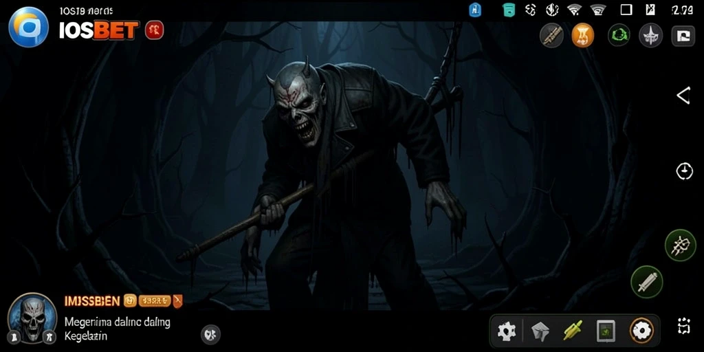 Tangkapan layar gameplay yang menegangkan dari IOSBET.