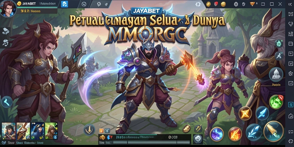 Tangkapan layar utama JAYABET menampilkan aksi seru dalam pertempuran MMORPG.