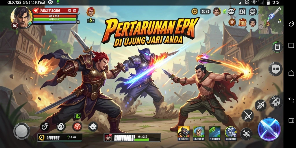 Tampilan gameplay OLX128 yang mendebarkan dalam pertarungan Fighting.