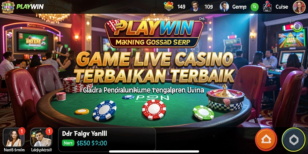 Tampilan gameplay langsung yang seru dan interaktif di PLAYWIN.