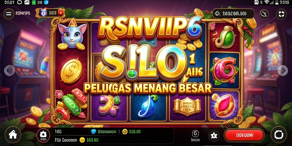Tampilan gameplay Slot RSNVIP6 yang mendebarkan dan penuh warna.