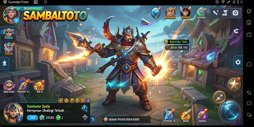 Screenshot gameplay menampilkan strategi di medan perang.