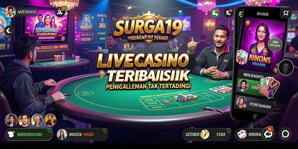 Gameplay SURGA19 yang menarik dengan dealer langsung dan berbagai pilihan permainan.