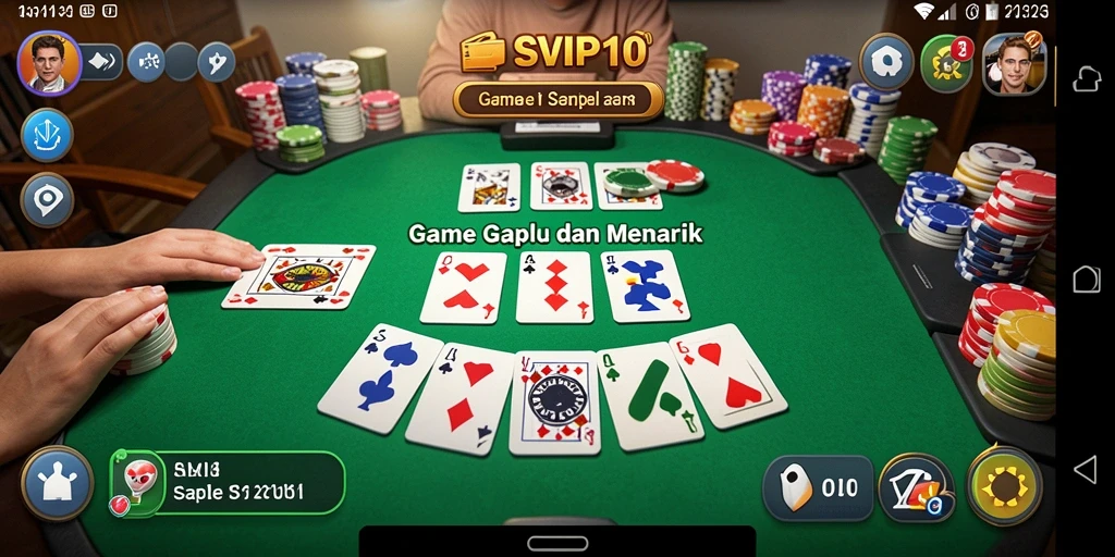 Screenshot gameplay SVIP10 dengan suasana seru Gaple.