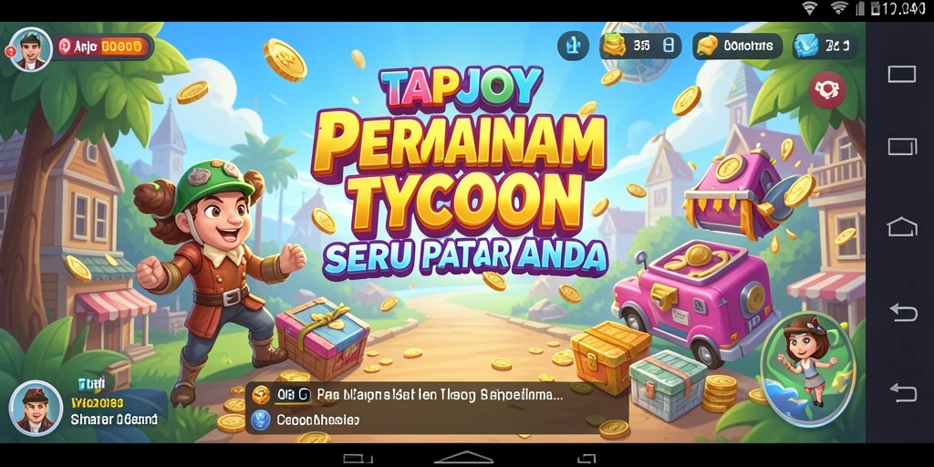Tampilan gameplay TAPJOY yang menarik dan interaktif.