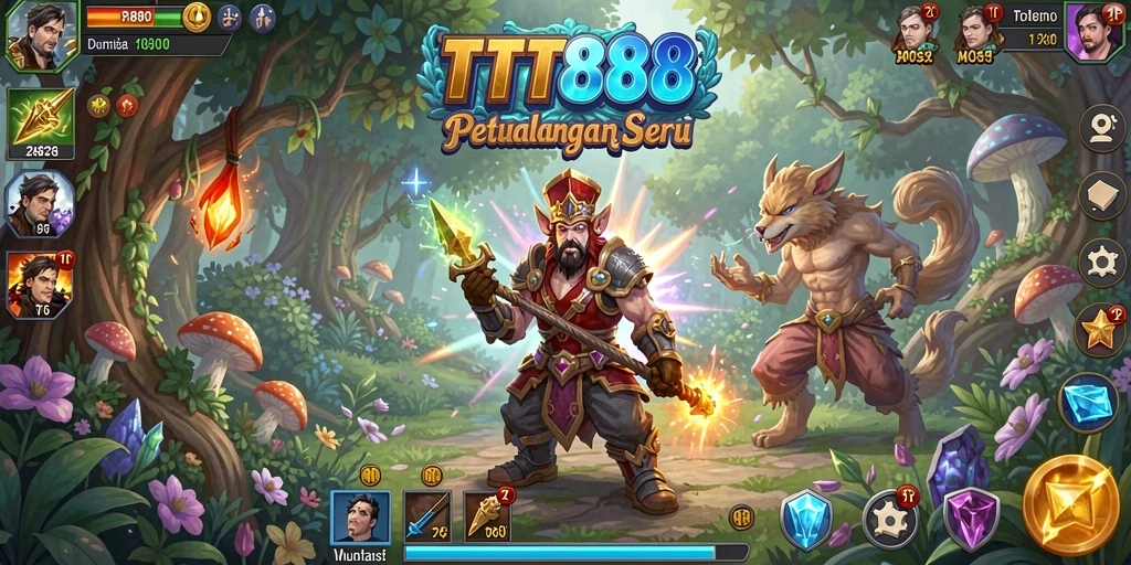 Tampilan gameplay <strong>TTT888</strong> dengan aksi petualangan seru.