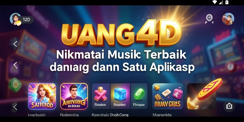 Gameplay UANG4D menampilkan fitur musik dan karaoke yang interaktif.